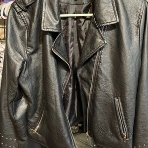Girl’s Black Faux Leather Jacket